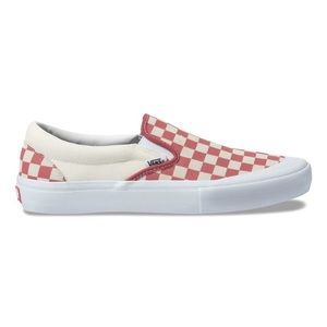 Red checkered vans slip-on